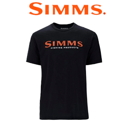 Simms Logo T-Shirt, Jet Black