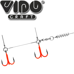 Vido Craft Spring Lock Big Size цветной титановый стингер со спиралью (VD-CTiSL)