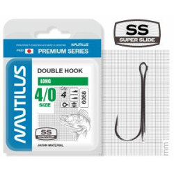 Крючок двойной Nautilus Double Long Premium Series 6068BN № 4/0 (4шт)