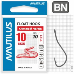 Крючок Nautilus Float Красный червь 1121BN №10