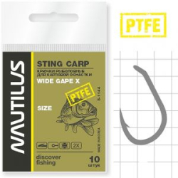 Крючок Nautilus Sting Carp Wide gape X S-1144PTFE № 2