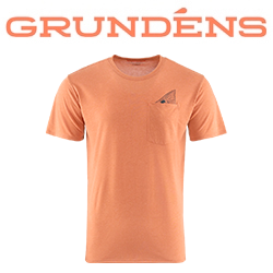 Grundens Species Pocket Tee, Rust Heather