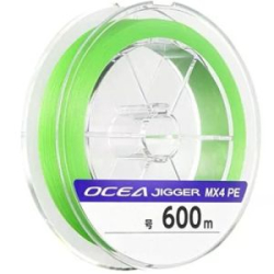 Шнур PE Shimano PL-O94P Ocea Jigger MX4 600m Lime Green 2.0 (15.9kg)