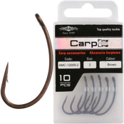 Крючок Mikado (Nickel + Teflon) №2, матово-коричн. (уп.-10шт.) (AMC-12009-2)