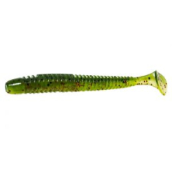 Силиконовая приманка Kaida Salmon 4.2" 11cm 7g Green Lemon-6tails HT#007