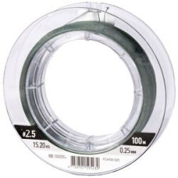 Шок-лидер плетёный Feeder Concept Flat Method х8 Shock Leader Dark Green 100/035