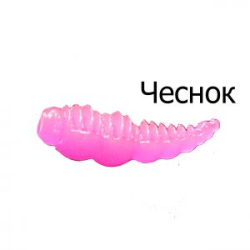 Мягкая приманка Boroda Baits Larva цв. Ярко-розовый, аттр. Чеснок, 12 шт./уп.