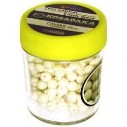 Приманка силиконовая Kosadaka Икра плав., белый, запах устрицы, банка 18г SСF-W-OY