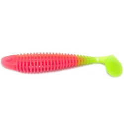 Силиконовая приманка Boroda Baits Shemaya 180мм цвет ЯРКО-РОЗОВЫЙ/ШАРТРЕЗ (Acid Pink/Chartreuse)