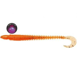 Cиликоновая приманка червяк твистер RuBaits Street Worm Twist - RBWT124Rd02 - Красный чили УФ