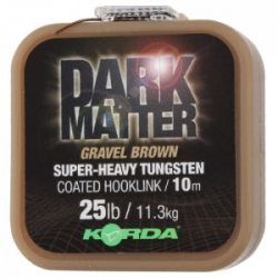 Поводковый материал Korda Dark Matter Tungsten Coated Braid Gravel Brown 18lb 10м KDMCG18