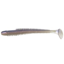 Силиконовая приманка Kaida Salmon 3.8" 10cm 4g Blue Pearl-7tails HT#008