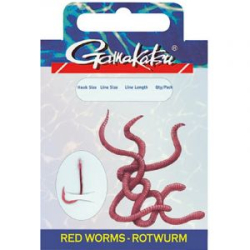 Крючок Gamakatsu BKS-5260R Red Worm 45см №8 d поводка 020 (10шт.)