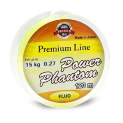 Леска Power Phantom Premium Line Fluo Yellow 120m 0,22mm