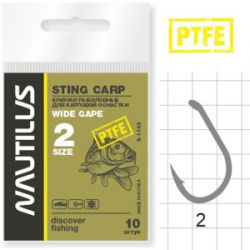 Крючок Nautilus Sting Carp Wide gape S-1143PTFE № 2