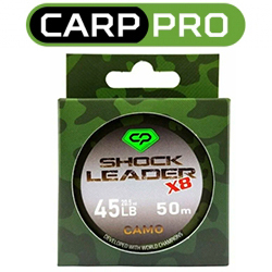 Carp Pro Shock Leader X8 Camo 50m