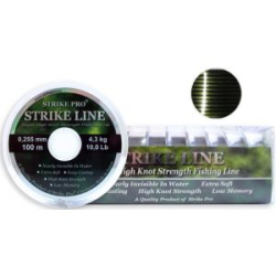 Леска Strike Pro "Strike Line" зелёно-чёрная 0,285mm 5,7 kg 100m 10шт