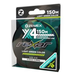 Плетеный шнур ZEMEX REXAR X4 150 m, d 0.34 mm, light green