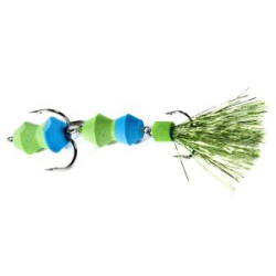 Приманка джиг. Lucky John Pennon Tipsyworm цвет зел./син.