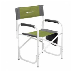 Кресло директорское Nisus (T-N-DC-95200-K-GG), 140 кг, карман (алюм. д25) зеленый ромб/серый