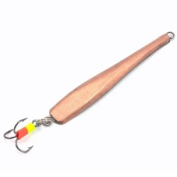 Блесна вертикальная "ЯМАН" Аляска с тройником, размер 55 мм, вес 8,5 г, цвет никель/медь