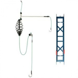 Оснастка фидерная Яман «Карп №2», кормушка 20 г, 55 мм, отвод 12 см, плетеный шнур 0,15 мм, крючок