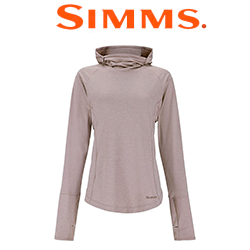 Simms Women's SolarFlex Cooling Hoody, Heron
