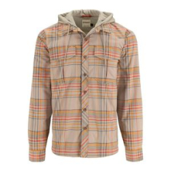 Рубашка Simms Coldweather Hoody, Stone Neo Plaid, M