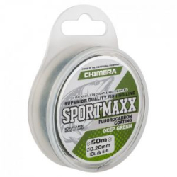 Леска Chimera SPORTMAXX Fluorocarbon Coating Deep Green 50m #0.18
