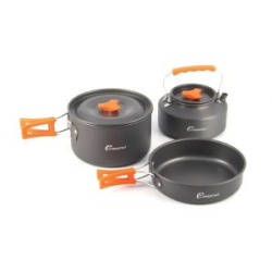 Набор кемпинговой посуды Следопыт Optimum, на 3 персоны, анодир. алюм., в чехле