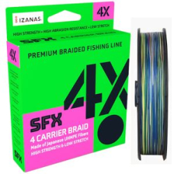 Леска плетеная Sufix SFX 4X 300м разноцветная 0.235 мм 13.6 кг PE 2