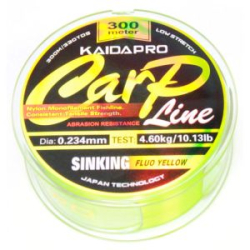 Леска Kaida CARP LINE Sinking цв.fluo yellow 300м 0.309мм