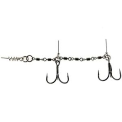 Оснастка стальная Lucky John Stinger Power Chain 3,5+8,0cm, оснащ. тройниками №03/0+№3/0 1шт.