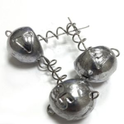 Волжские джиги Груз Штопор 25гр, 3шт в уп.