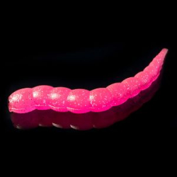 Силиконовая приманка Trout Baits Jara Buf Worm 45 (Bubble Gum) Color #19