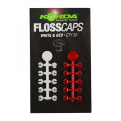 Стопор для бойлов Korda Floss Caps White/Red KFLC2