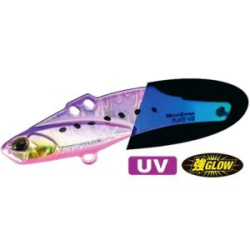 Блесна цикада DUO Metal Garage Plate Vib 20g Tachi #PPA0596 UV Purple Sardine Glow Tail