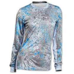 Джерси дышащая женская Veduta Reptile Skin Blue UPF50+ р.XS