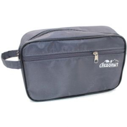 Косметичка Следопыт "Сумка" р.16х25х8 см, цв. серый Oxford, с карманом