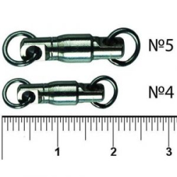 Вертлюг цилиндрический подшипниковый 5mm 50kg (1шт.) Kosadaka 2060N-5