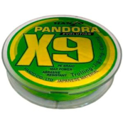 Плетеный шнур Hanzo Pandora Evolution x9 200м Green 1.5, 0,21мм, 14.1кг (HanPEV2-G/1.5)