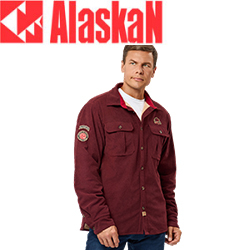 Alaskan Рубашка вельвет с меховой подкладкой бордо