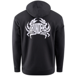 Толстовка Grundens Eat Your Words DWR HD Hoodie, Black Crab Graphic, 3XL