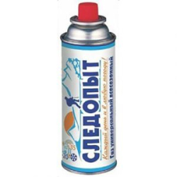 Газ для портативных плит "Следопыт", метал. баллон, 220гр. цанг. (всесезонный) РОССИЯ, АРНЕСТ