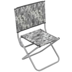 Стульчик рыболова со спинкой Nisus СР-280C-16 (ст.труба д16) КМФ цифра (T-N-FC-280S-16-DG)