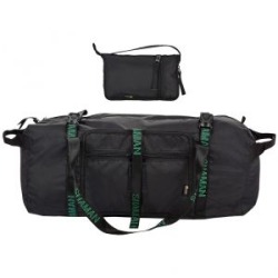 Сумка-баул Shaman "Compact", black/green (S-943) - 60 л.