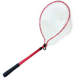 Подсачек Kaida A69-50 овальный складной, сетчатая ткань прорезиненная белая