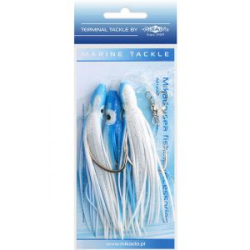 Морская оснастка Mikado Octopus Rig 10cm, крючки 3 х №7/0 (сине-белые) (Арт.LS-A140-06)