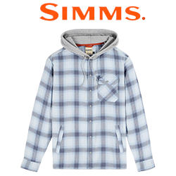 Simms Santee Flannel Hoody, Ely Plaid: Bimini