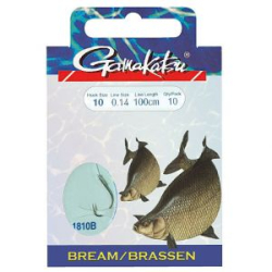 Крючок Gamakatsu BKS-1810B Bream Feed 75см №16 d поводка 012 (10шт.)